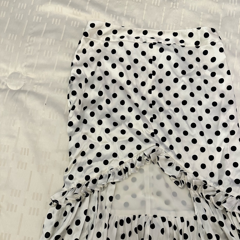 Caroline Constas High Low Polka Dot Skirt, Never Worn Before with Tag On